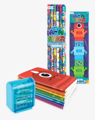Monster Pals Happy Pack With Monster Pencils, Erasers, - Construction Set Toy