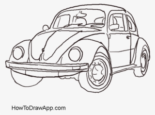 How To Draw A Volkswagen Beetle Aka Volkswagen Bug - Volkswagen Beetle