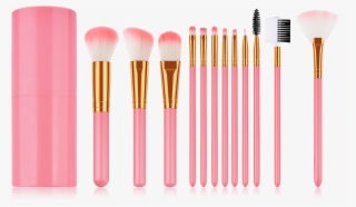 Glowii 12pcs Pink Makeup Brush - Makeup Brushes