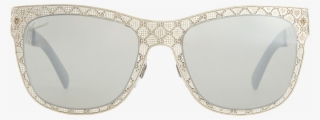 Gucci Mirrored Gg Texture Sunglasses, Palladium - Tints And Shades