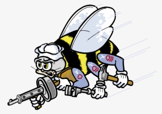 Bee Png Color - Navy Seabee