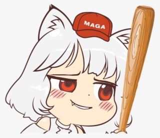 #freetoedit #awoo #wolfgirl #anime #animeright #baseball - Awoo Sticker