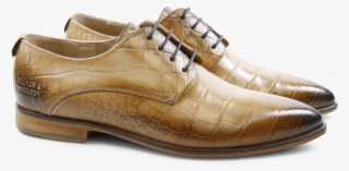 Derby Shoes Jessy 5 Baby Croco Sand Ls - Leather