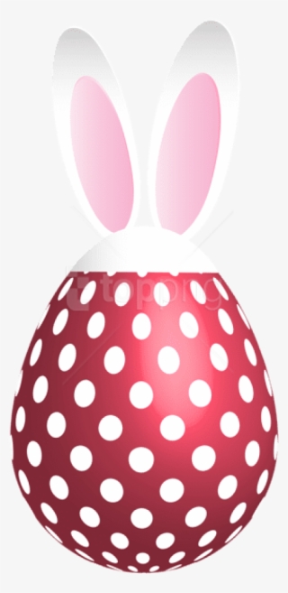 Easter Dotted Bunny Egg Red Png - Bunny Eggs Clipart Easter Clip Art Free