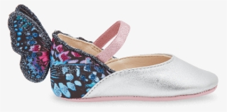Silver Chiara Butterfly Baby Ballet Flats - Sophia Webster Baby Shoes