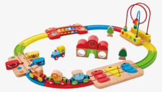 Rainbow Puzzle Railway Hape Toys - Train Pour Bebe