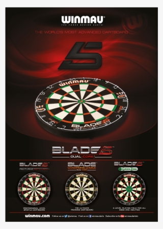 Poster And Stickers 8 - Winmau Blade 5 Dartboard