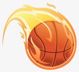 Clip Art Basketball Fire - Basketball On Fire Vector