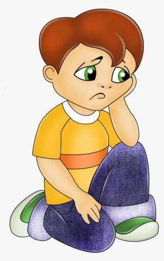 Vector Library Self Image Preposition Sadness Clip - Cartoon Sad Boy Png