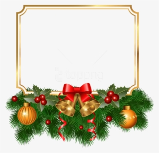 Free Png Christmas Golden Border Png - Christmas Frame Clipart Png