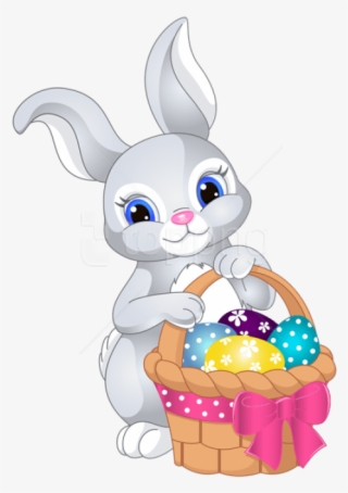 Free Png Download Easter Bunny With Egg Basket Png - Free Clip Art Easter Bunny