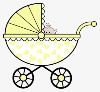 Medium Image - Baby Stroller Clipart Black And White