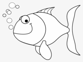 Fish Outline - Black And White Clipart Fish