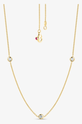 Roberto Coin Necklace With 3 Diamond Stations - Necklace