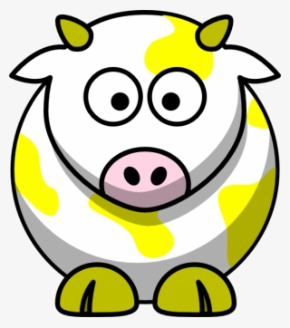 Yellow Cow Clip Art - Cartoon Cow