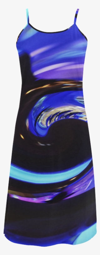 Swirling Colors, Blue, Swirl Alcestis Slip Dress - Cocktail Dress
