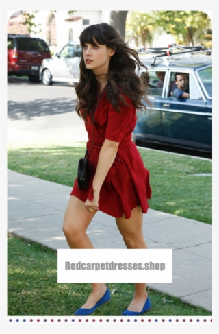 Jess Zooey Deschanel Red Dress New Girl - Zooey Deschanel New Girl Outfits