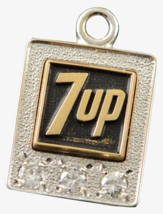 15 Ctw Diamond 7 Up 7up Soda Emblem Award Charm/pendant - Locket