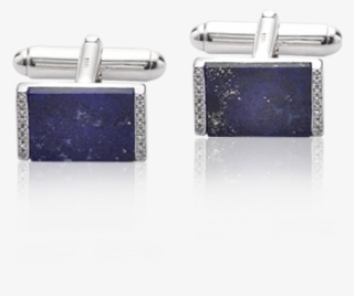 Silver Lapis Lazuli And Diamond Cufflinks - Earrings