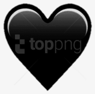 Free Png Download Emoji Black Heart Png Clipart Png - Black Emoji Heart Transparent