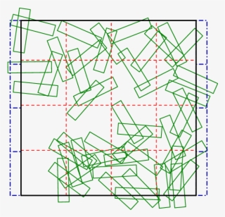 An Example Of A Homogeneous Fbc Rectangle Percolation - Line Art