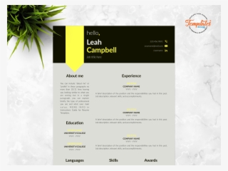 Resume Template For Word And Pages "leah Campbell"