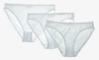 Set Of 3 White - Panties