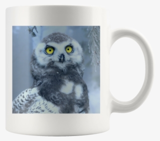 Snowy Owl In Forest White Mug - Owl