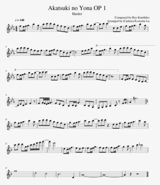 Akatsuki No Yona Op 1 [harder] Sheet Music For Flute - Akatsuki No Requiem Piano Sheet