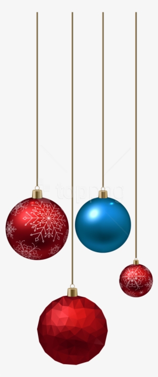 Free Png Download Blue And Red Christmas Ball Clipart - Png Format Christmas Ball Png