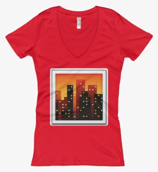Women's Emoji V Neck - Shirt