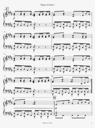 "spear Of Justice" Sheet Music Composed By Composition - Piano Sheet Music