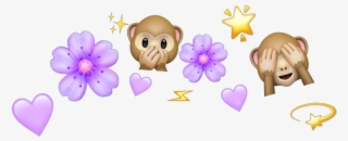 #crown #emoji #monkey #tumblr #cute #pastelcolors #purple - Cartoon