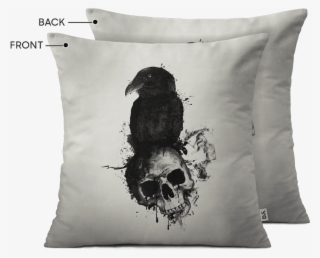 Dailyobjects Raven And Skull 12" Cushion Cover Buy - Raven And Skull Tattoo Art
