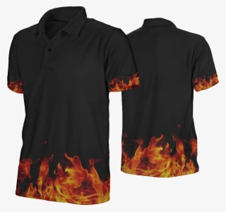 Customized Dart Shirt Men Black Fire - Polo Shirt