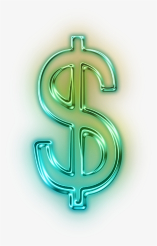 #money #dinheiro #$ #neon @lucianoballack - Neon Dollar Png