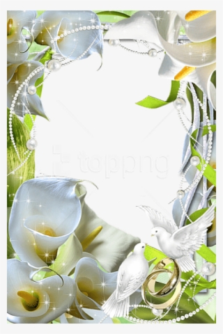 Beautiful Flowers Wedding Transparent Frame Png - Wedding Transparent Flower Frame