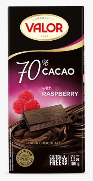 70% Dark Chocolate With Raspberry 100g - Valor Chocolate Mint