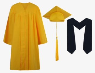 graduation gown png - yellow graduation cap and gown