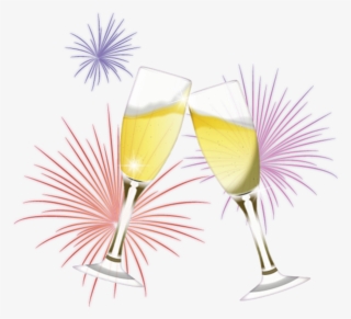 Champagne And Fireworks Png