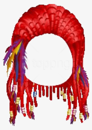 Free Png Rainforest Tribal Hairstyle Red Png - Illustration
