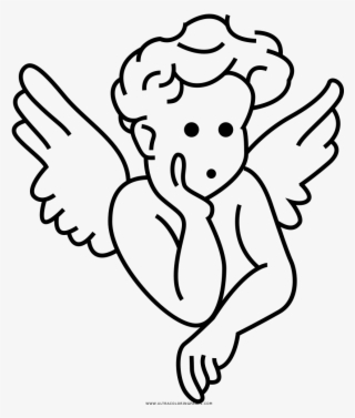 cherub coloring page - line art