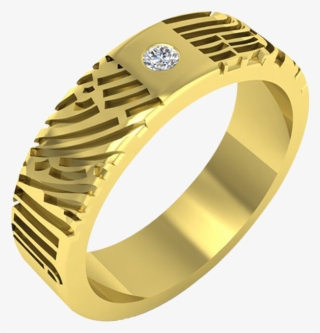 Unique Fingerprint Marriage Anniversary Gifts - Titanium Ring