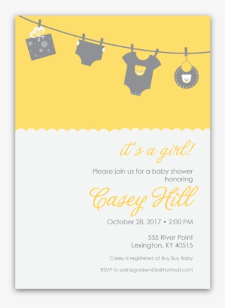 clothesline baby shower invitations ian & lola design - poster