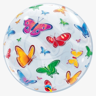Balão Bubble Borboletas 22" - Farfalle Colorate