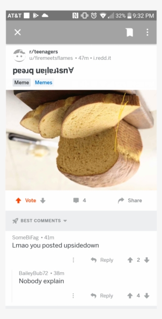 How Often You Eat Vegemite With That Bread, Slazo - Australian Bread Upside Down Joke