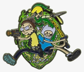 Link, Morty And Finn Enamel Pin - Cartoon