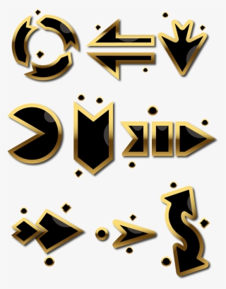 E Commerce Elements Black Gold Arrows Poster Png And