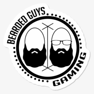 Beardedguysgaming Dual Beard Logo Stickers - Circulos Marcos