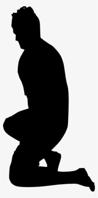 Small - Person Kneeling Silhouette Png